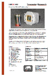 TAPIR 640 datasheet